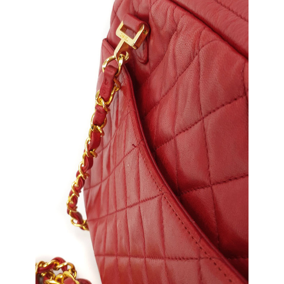 Chanel Matelasse Chain Shoulder Bag Red - Picture 8 of 9